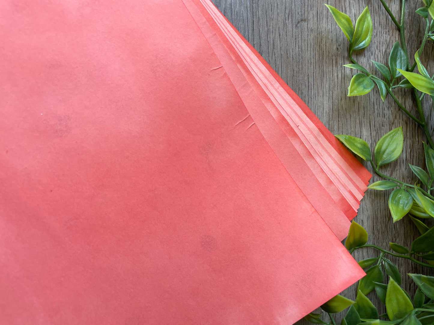 Tea dyed paper. Deep and Light orange.  Perfect for journals.  Each sheet is hand-dyed, resulting in a truly one of-a-kind lot. 25 sheets.